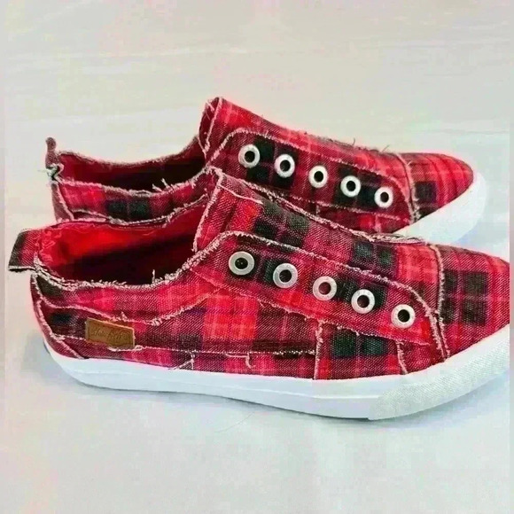 Blowfish Malibu buffalo check slip on sneakers, size 8.5, NWOT. - Picture 4 of 6